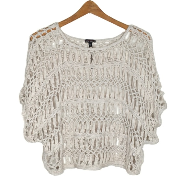 Express Tops - 5/$25 Express Hand Knit Crochet Short Sleeve Top